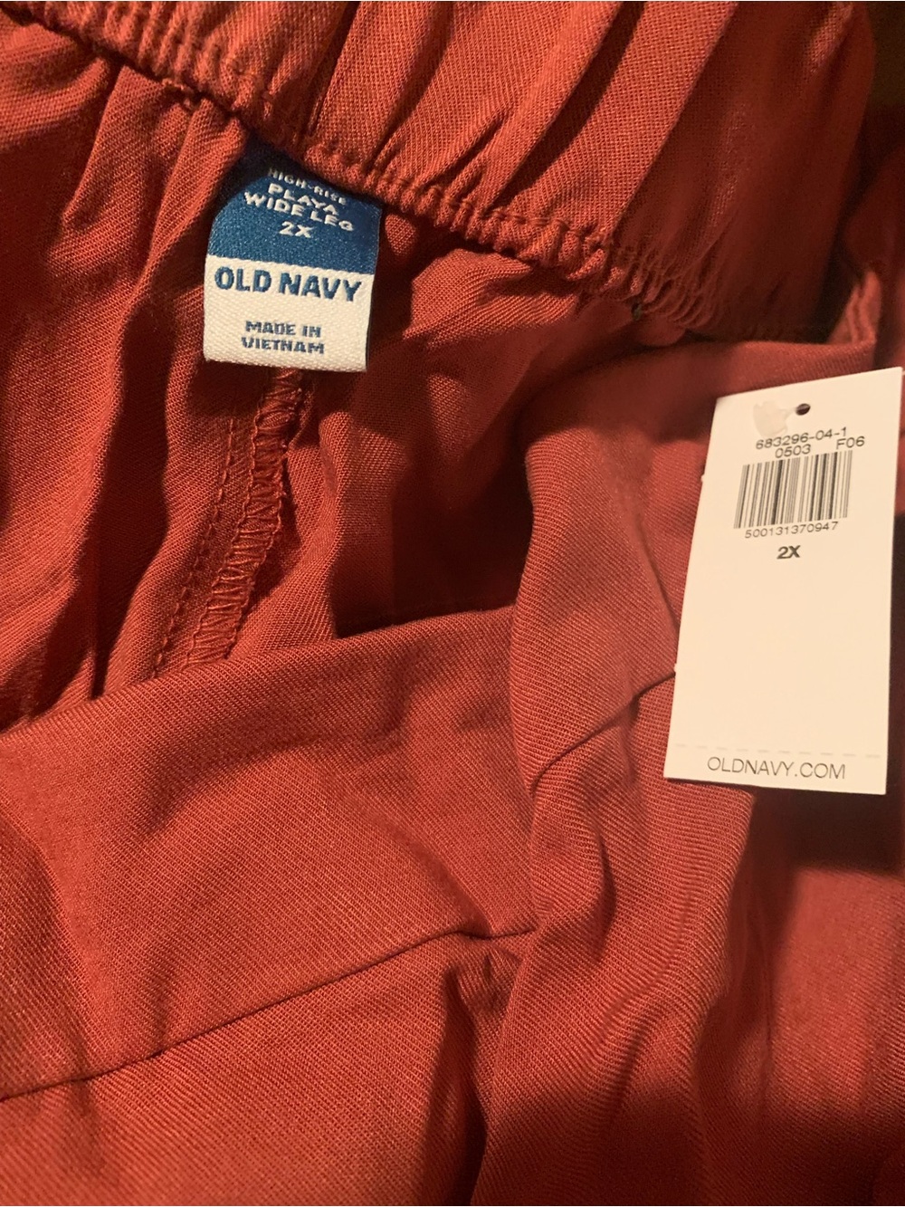 Old Navy Wide-Leg Pants — Rust